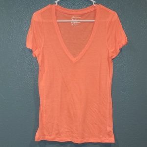 AE Bright Orange v neck